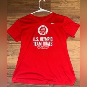 USA OLYMPIC TEAM TRIALS gymnastics 🔥🇺🇸 Nike Red Dri-FIT Athletic Tee